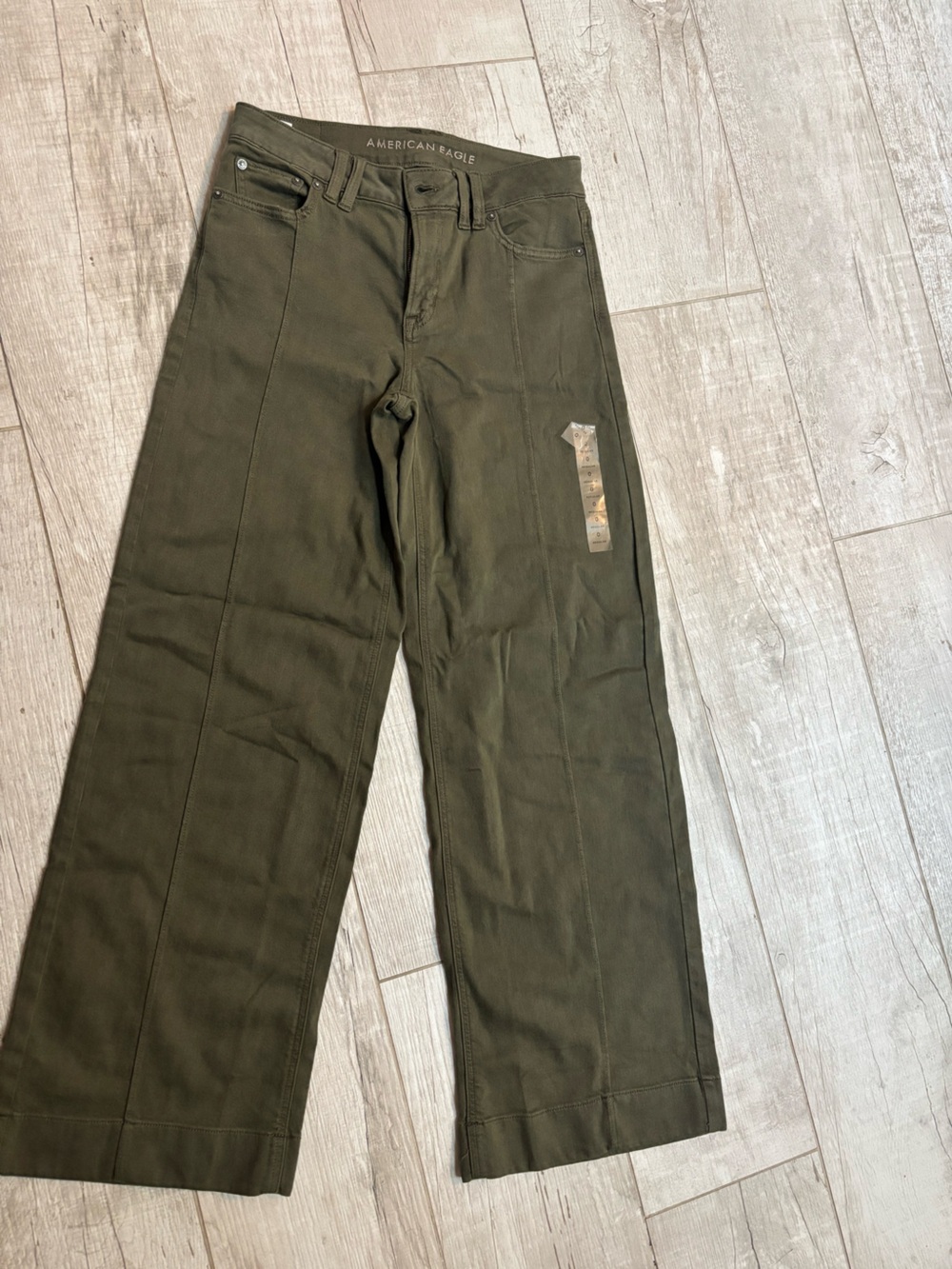 American Eagle Outfitters Olive Wide Leg Pants